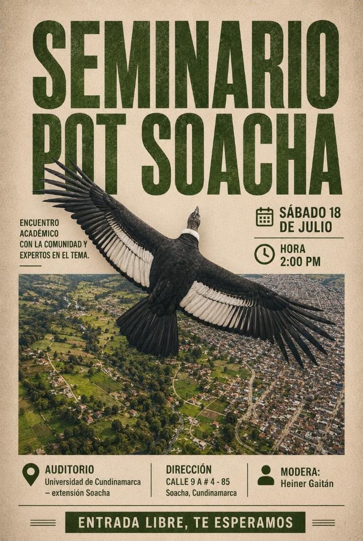 ¿Cemento sin planeación? Heiner Gaitán convoca a seminario sobre el polémico POT de Soacha.